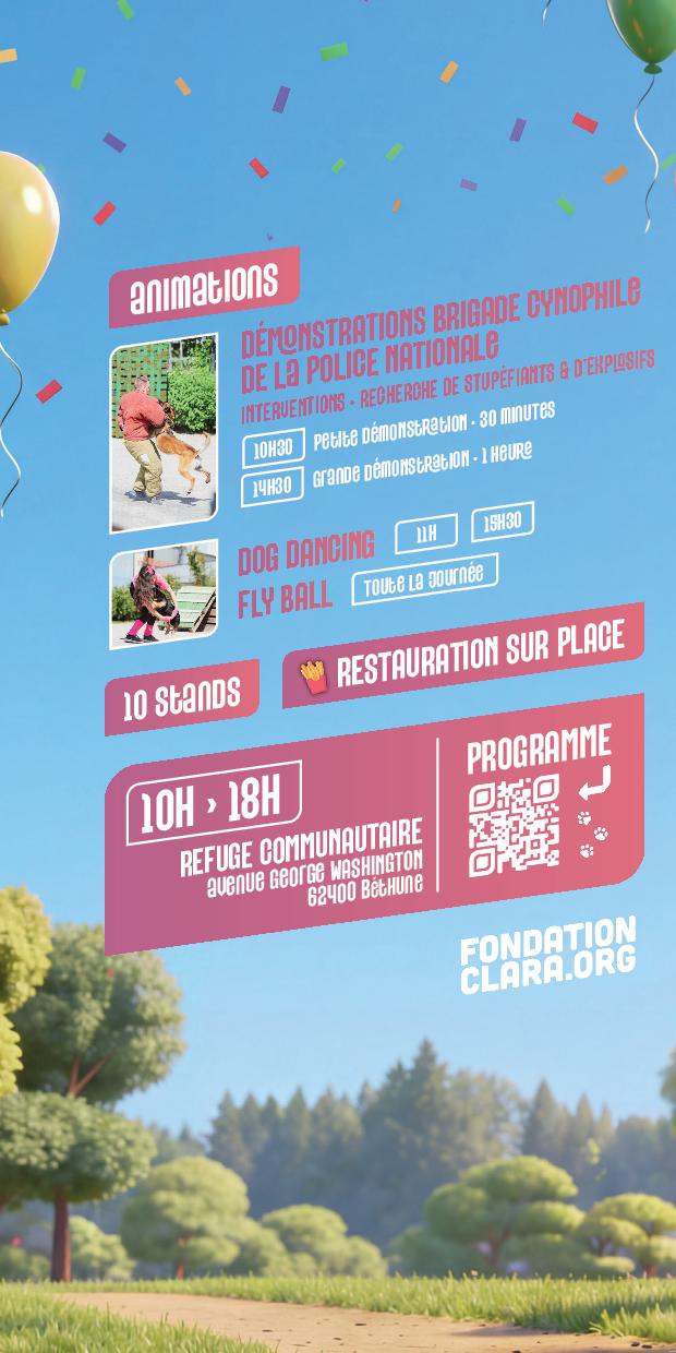 Affiche fete du refuge de béthune